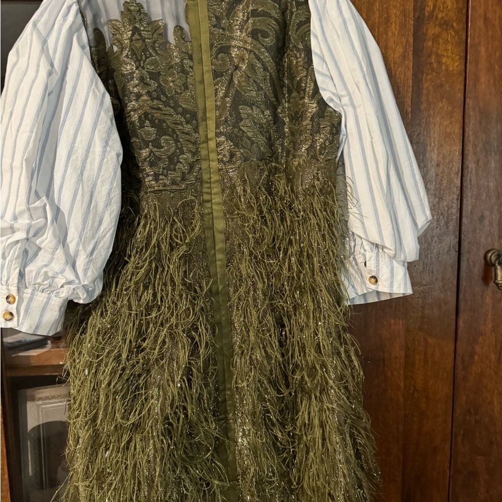 Ganni Feather Mini Dress, Size 36 (Small), Excellent condition - Picture 7 of 11